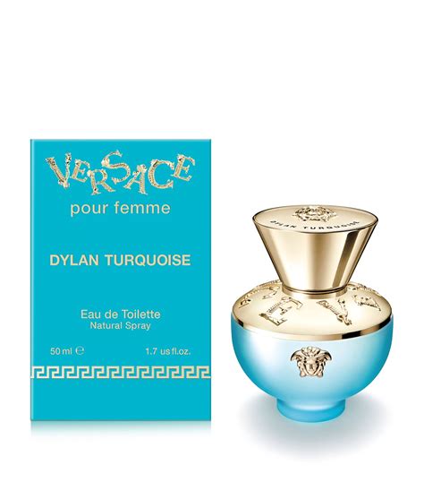 1.7 oz/ 50ml versace dylan turquoise eau de toilette|Versace dylan turquoise 50 ml.